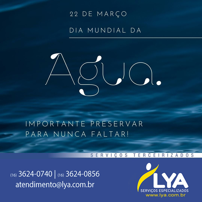 DIA MUNDIAL DA ÁGUA