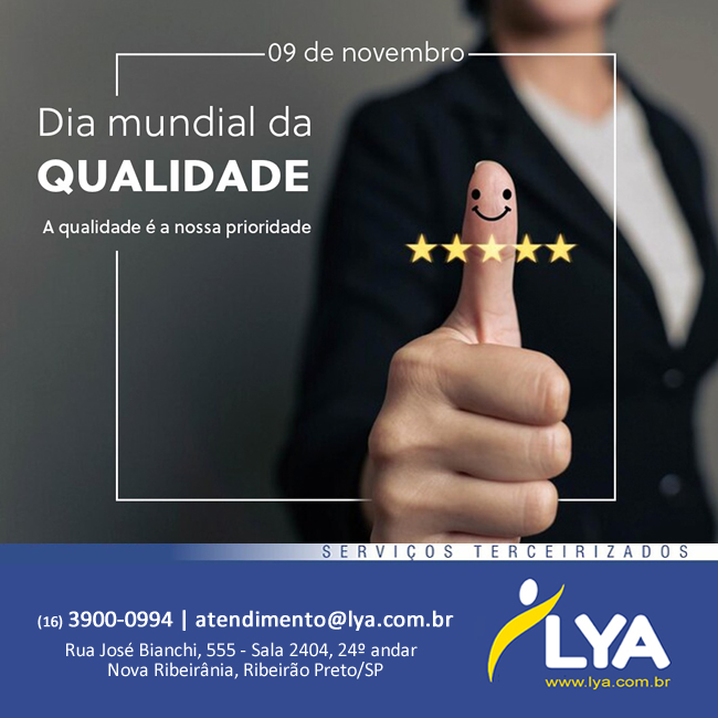09 DE NOVEMBRO | DIA MUNDIAL DA QUALIDADE