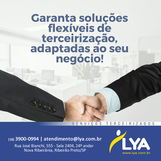 GARANTA SOLUÇÕES FLEXÍVEIS DE TERCEIRIZAÇÃO, ADAPTADAS AO SEU NEGÓCIO!