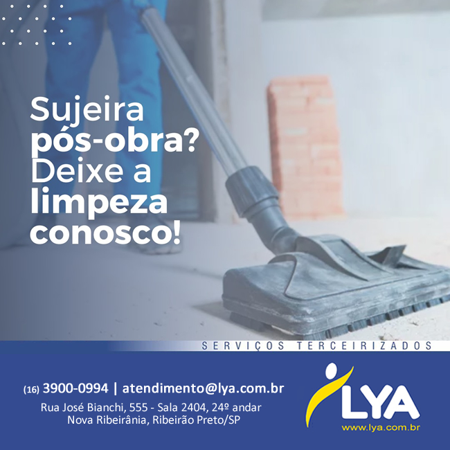 SUJEIRA PÓS OBRA? DEIXE A LIMPEZA CONOSCO!