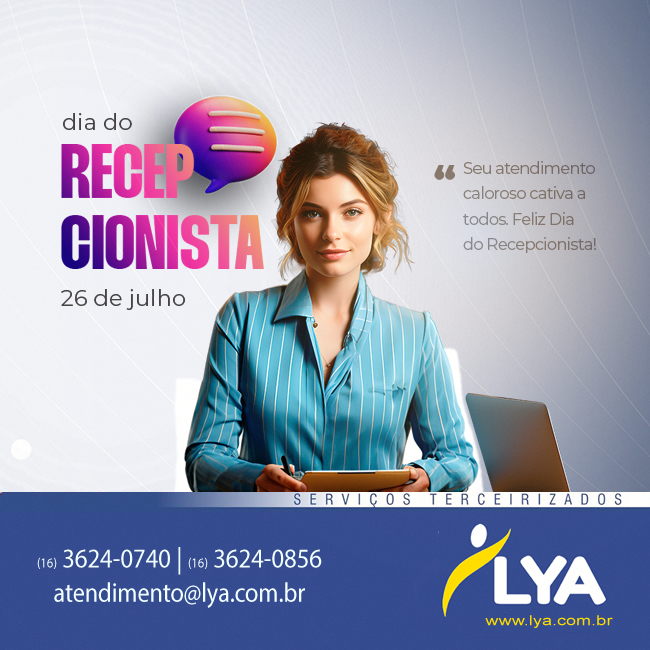 26 DE JULHO | DIA DA RECEPCIONISTA