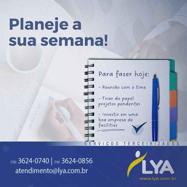 PLANEJE A SUA SEMANA
