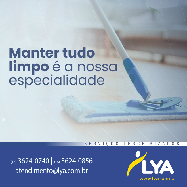 MANTER TUDO LIMPO É A NOSSA ESPECIALIDADE