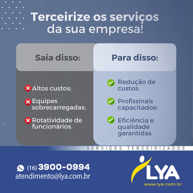 TERCEIRIZE OS SERVIÇOS DA SUA EMPRESA!