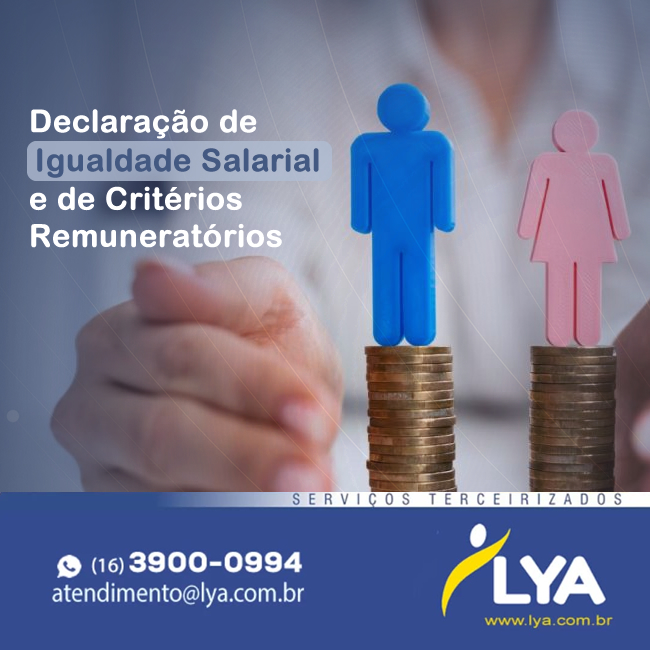 DECLARAÇÃO DE IGUALDADE SALARIAL E DE CRITÉRIOS REMUNERATÓRIOS